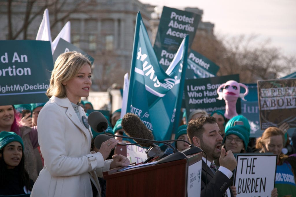 Speaker at the Center for Reproductive Rights Supreme Court rally